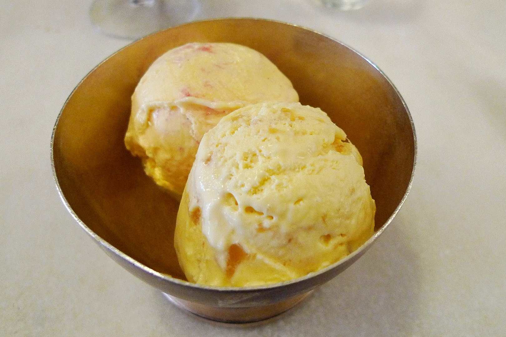 bowl of ginger ice cream