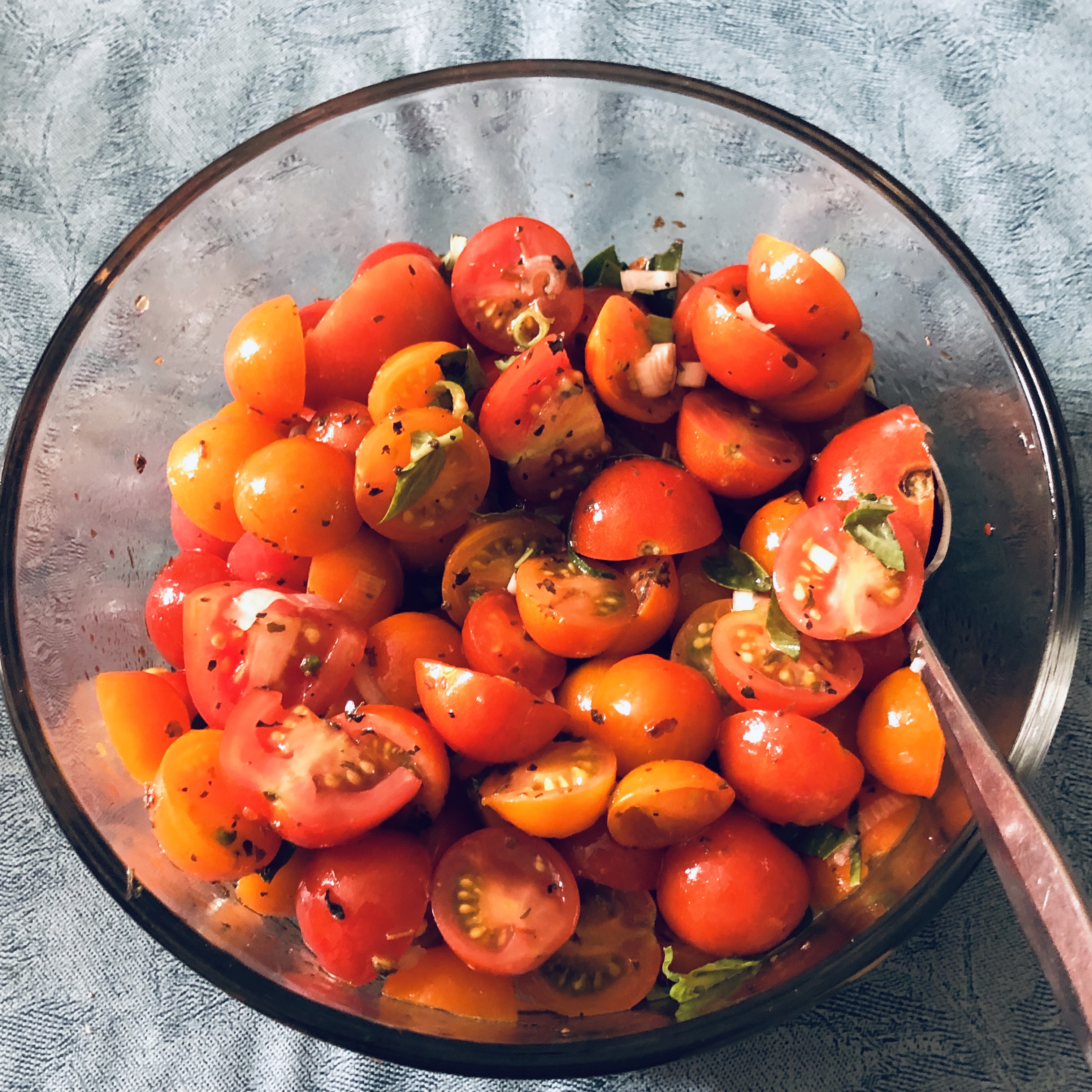 tomato salad in bowl