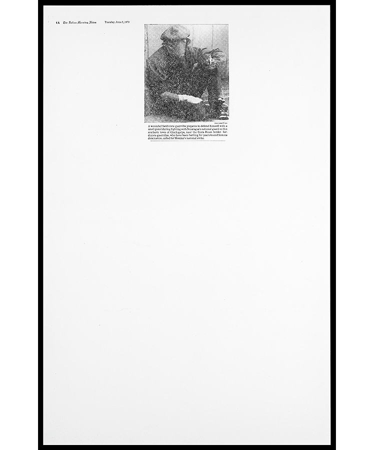Sarah Charlesworth Guerrilla Piece , 1979 Photostat 24 1/4 x 15 ½ in. Smith College Museum of Art Gift of Rena G. Bransten, class of 1954 SC 2003:19-2b