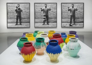 Dropping a Han Dynasty Urn and Colored Vases by Ai WeiWei