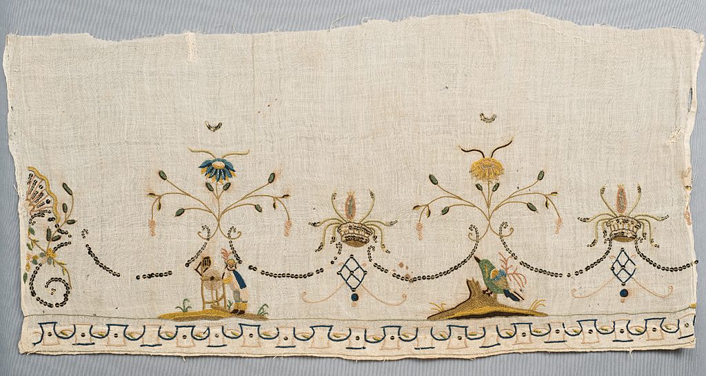Textile fragment<br>Historic Deerfield<br>HD 97.035