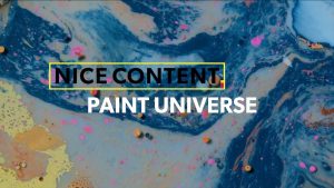 swirled galaxy paint with title "Nice Content: Paint Universe"