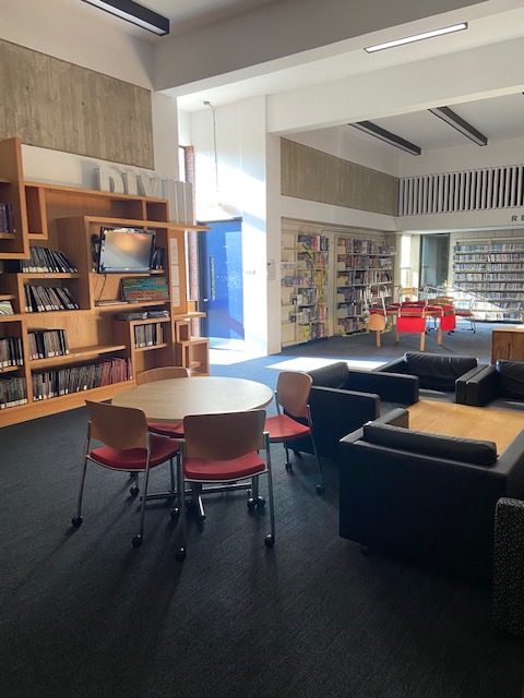 Main floor of the library- Fall 2020