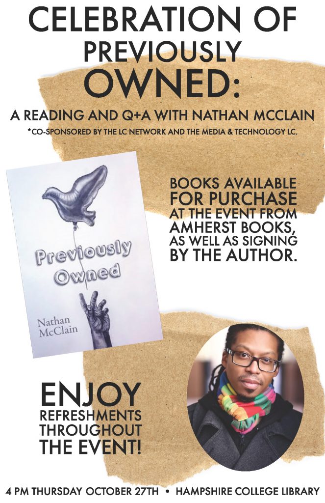 Poster for book talk with Nathan McClain 