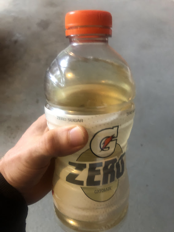 Ethan's bottle of not-Gatorade