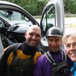 Brad King, Earl and Glenna Alderson at put in Deerfield fife brook