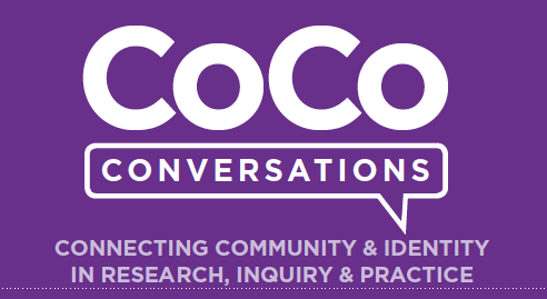 The abbreviation "CoCo" stands in for "Community Commons" above a speech bubble with the word Conversations. This logo corresponds to the CoCo Convos dinner series.