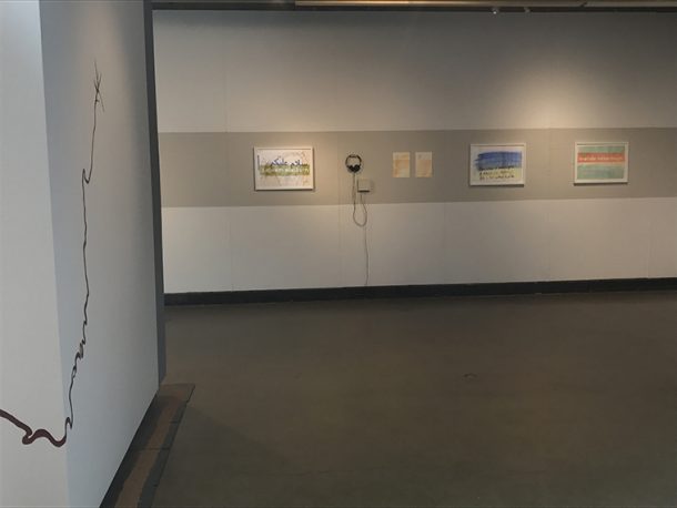 Installation view of prints