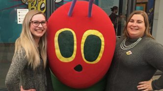 Hampshire staff with the hungry caterpillar