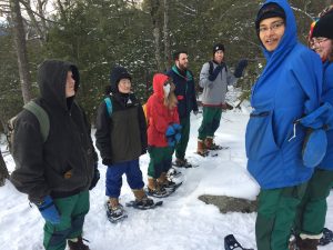 Students snowshoeing