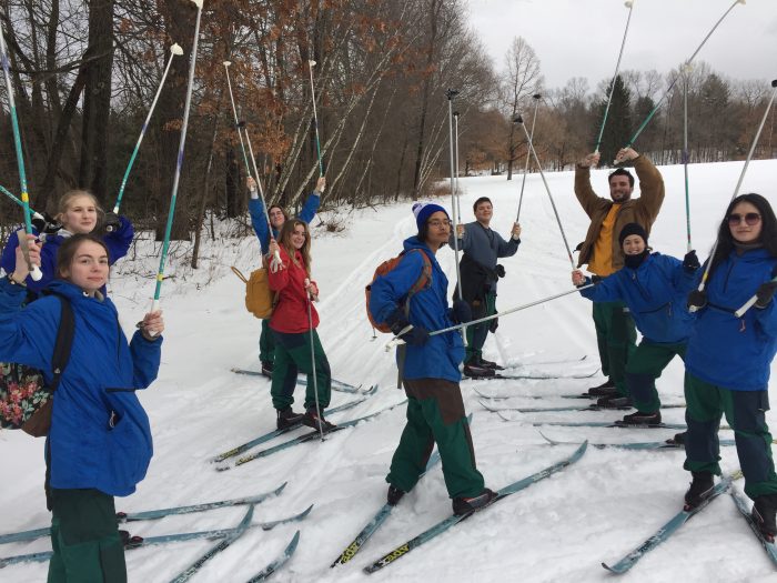 Students Cross Country skiing